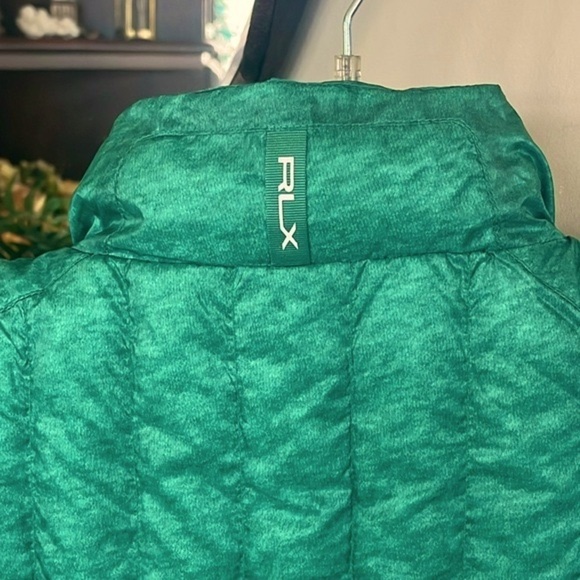 Brand New RLX Ralph Lauren Green Golf Zip Up Puffy Vest Pockets Water Repellent - Picture 12 of 16